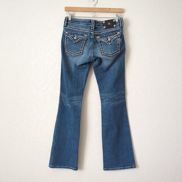 Miss Me Women's Flap Pocket Embellished Jeans 28 Bootcut Pants Western Cowgirl - Picture 6 of 8